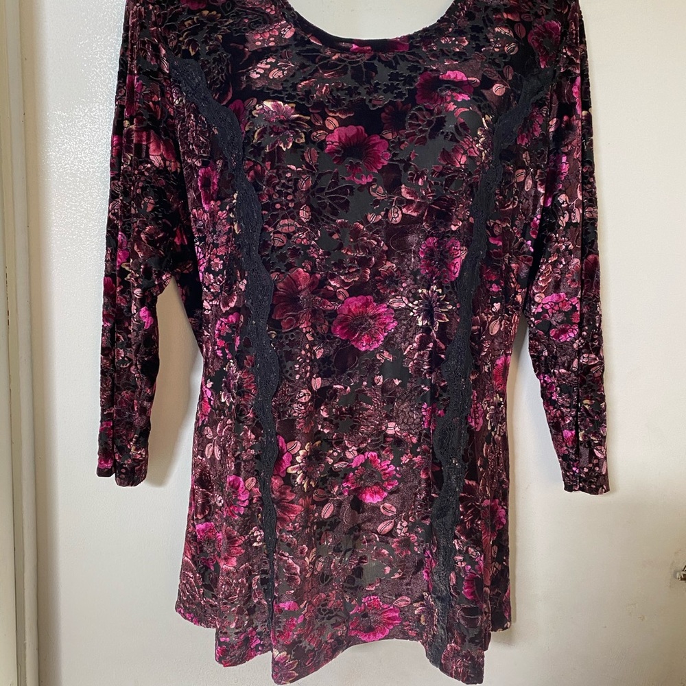 NWOT Women Floral Multicolor Tops Size M - Picture 7 of 7